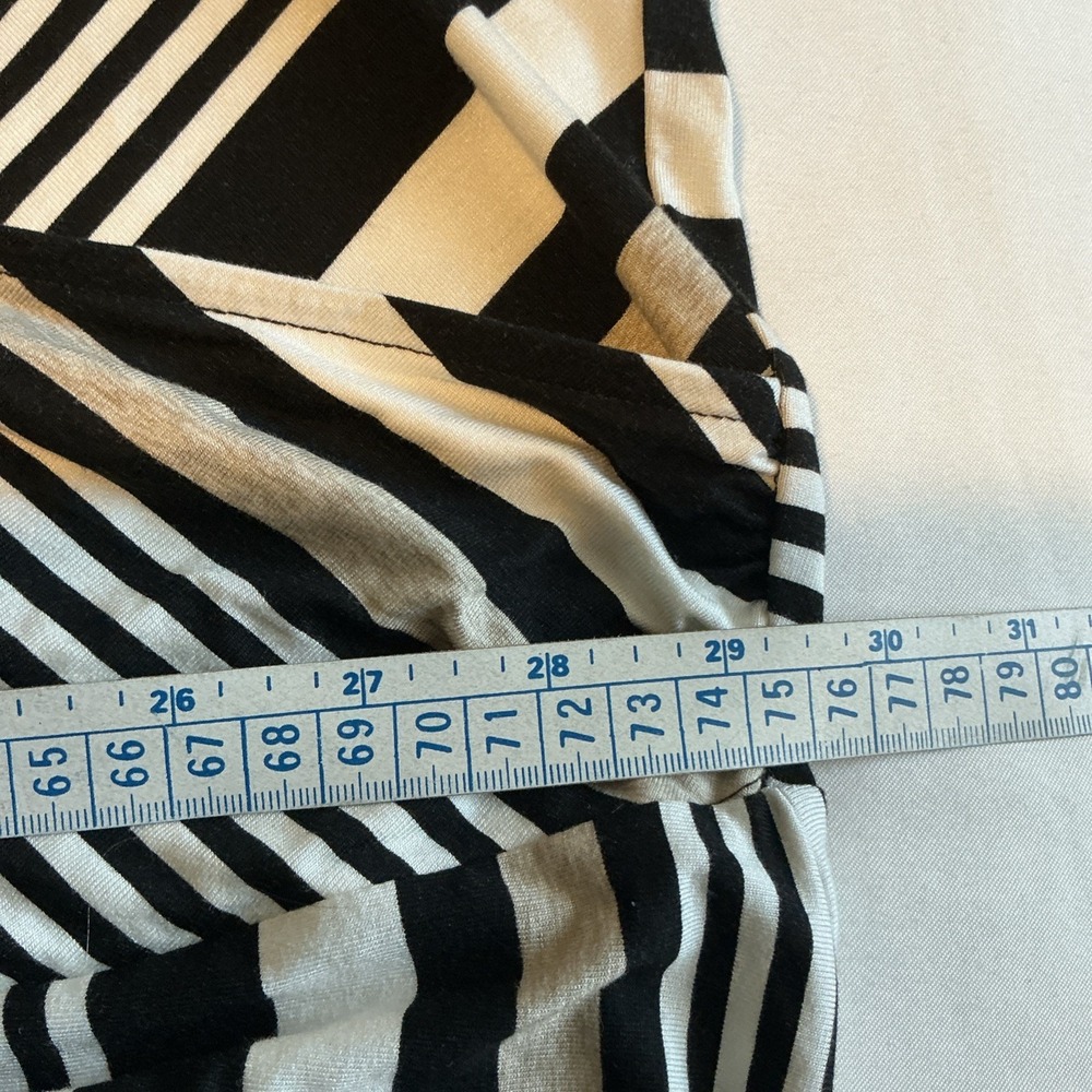 Catherines Neutral Striped Desert Springs Wrap Maxi Dress 4X 30/32W - Picture 10 of 11